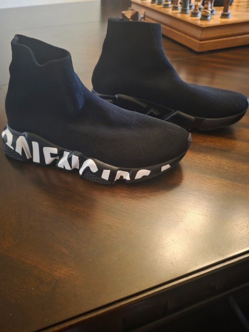 Balenciaga speed lt sneaker- graffiti black/black/white. Women’s size 36